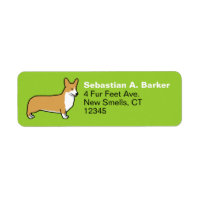 Pembroke Welsh Corgi Retourner les étiquettes d'ad