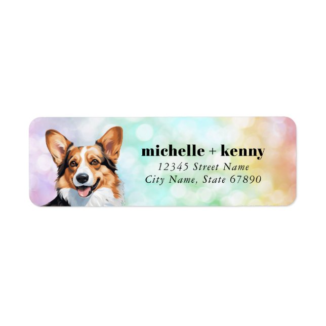 Pembroke Welsh Corgi Retourner les étiquettes d'ad (Devant)