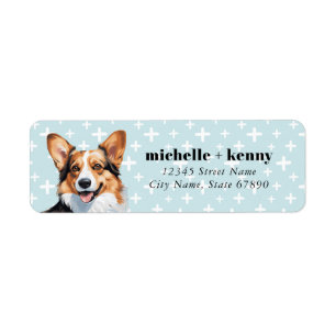 Pembroke Welsh Corgi Retourner les étiquettes d'ad