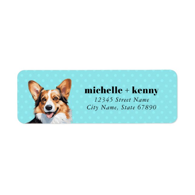 Pembroke Welsh Corgi Retourner les étiquettes d'ad (Devant)