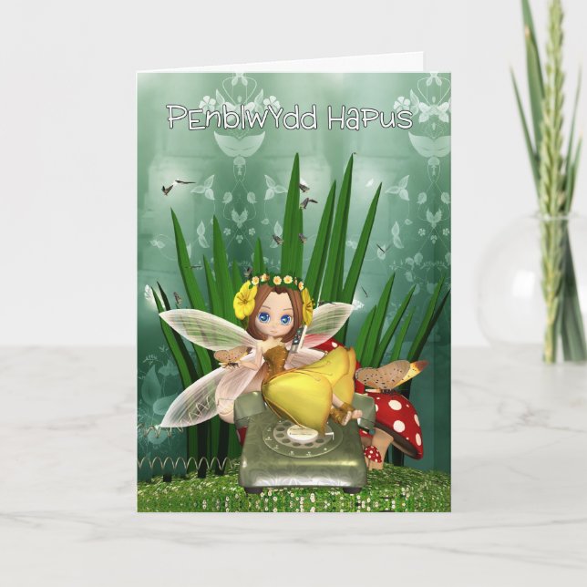 Penblwydd Hapus - Carte d'anniversaire en langue g (Devant)