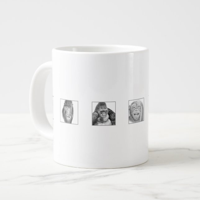 Pencil Animal Collection Mug - Monkeys (Devant gauche)