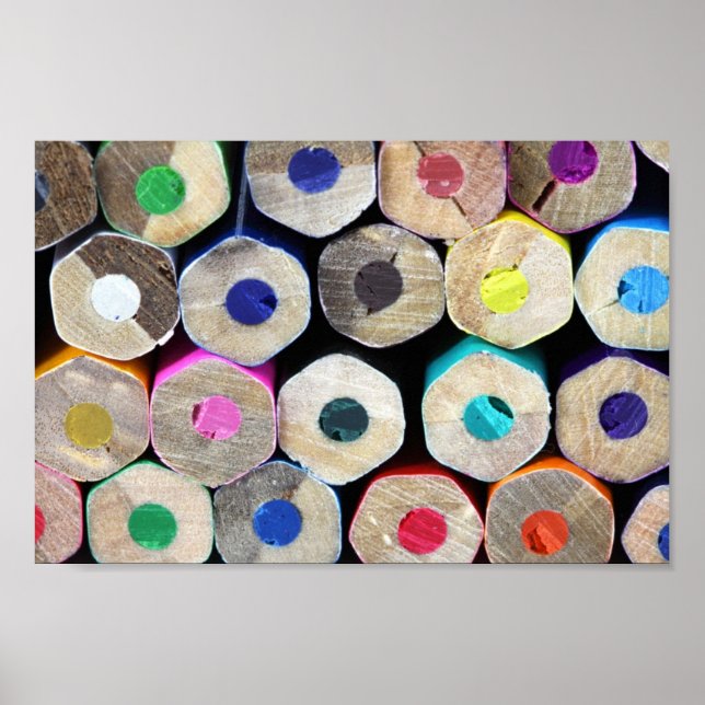 Pencil Ends by Petr Kratochvil poster (Devant)