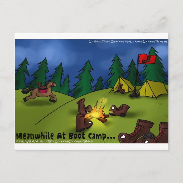 Pendant ce temps @ Boot Camp Funny Cartes Tee - sh (Devant)