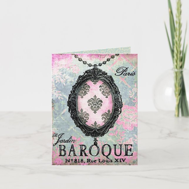 Pendentif baroque ~ Carte / Invitations (Devant)