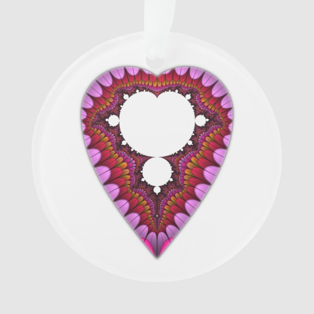 Pendentif de coeur de Mandelbrot (devant)