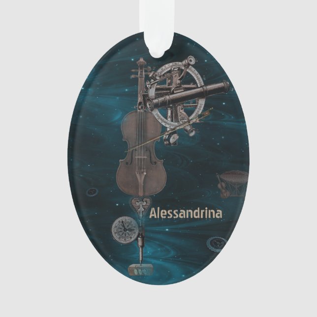 Pendentif nommé fait sur commande de ciel foncé (devant)