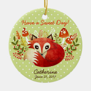 Pendentif Ornement en Céramique Personnalisé Fox