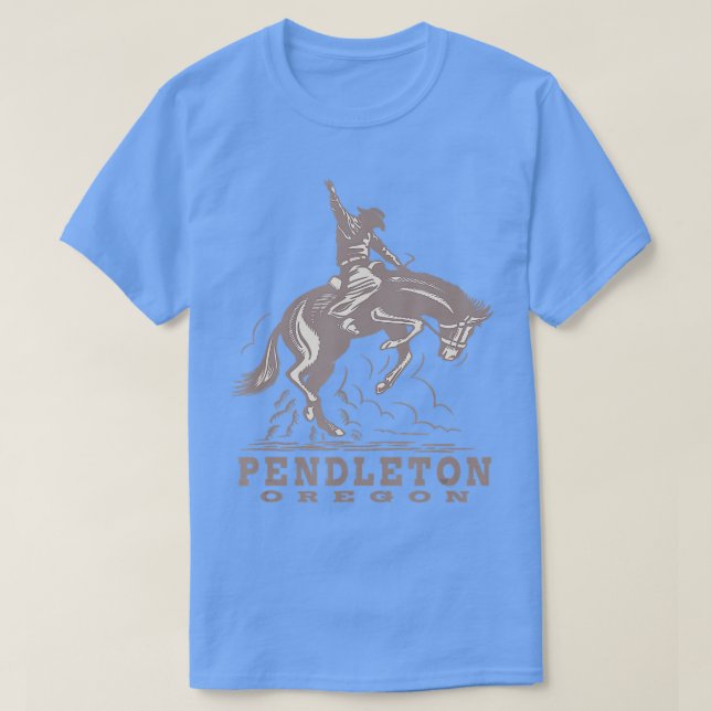 Pendleton Oregon - Rodéo - Cowboy - Cheval T-Shirt (Design devant)