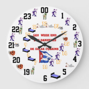 Pendule Humoristique des week end salsa