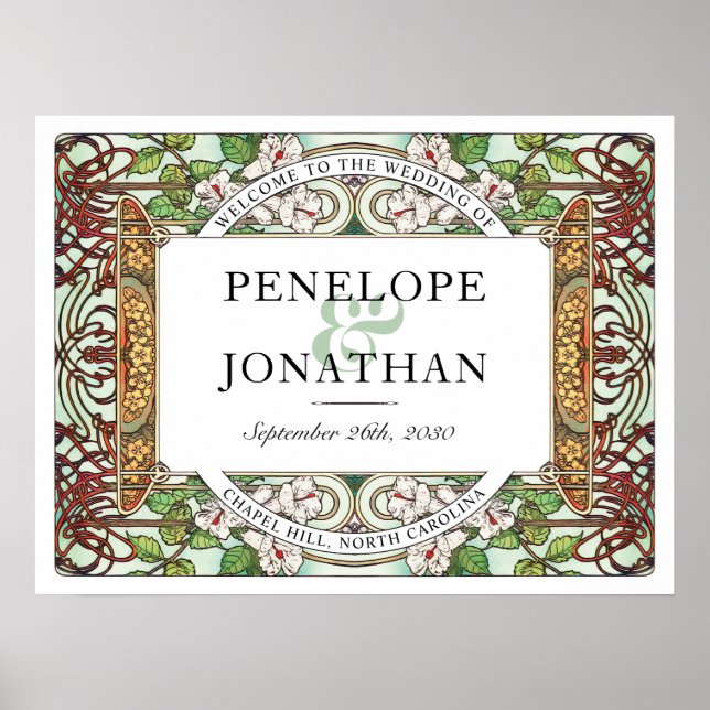 PENELOPE 01 A - Affiche de bienvenue Mariage moyen (Devant)
