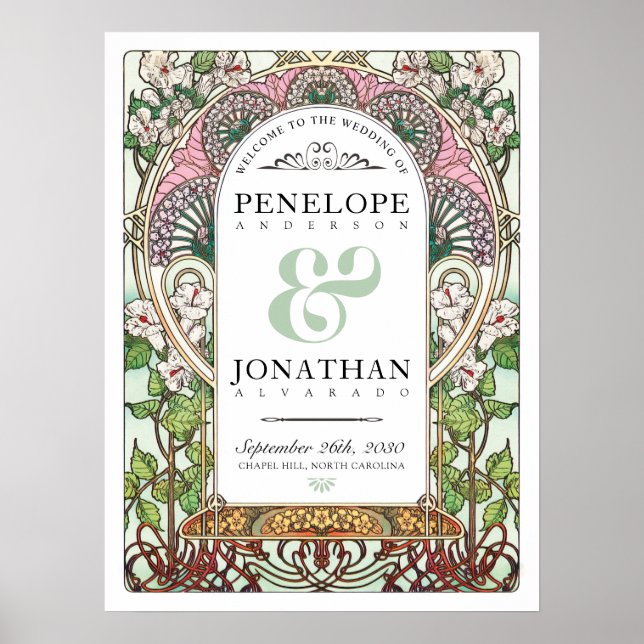 PENELOPE 01 A - Affiche de bienvenue Mariage moyen (Devant)