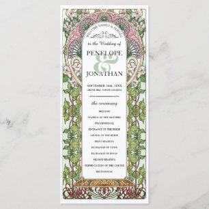 PENELOPE 01 A - Programme de mariage - Art Nouveau
