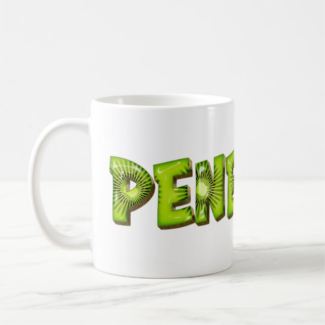 Penelope Nom de Kiwi Style Tasse de café (Gauche)