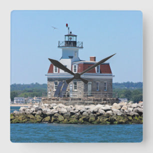 Penfield Reef Lighthouse, CT Carré Horloge murale