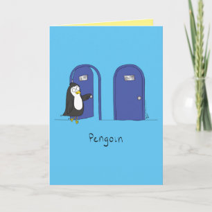 Pengoin - Carte de voeux Pun Pingouin