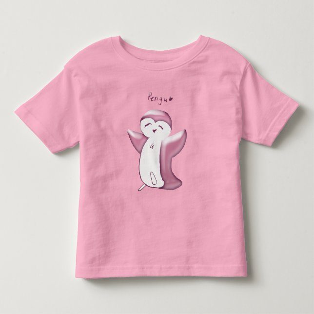 Pengu Happy Penguin(DustyRose) Tshirt Enfant (Devant)