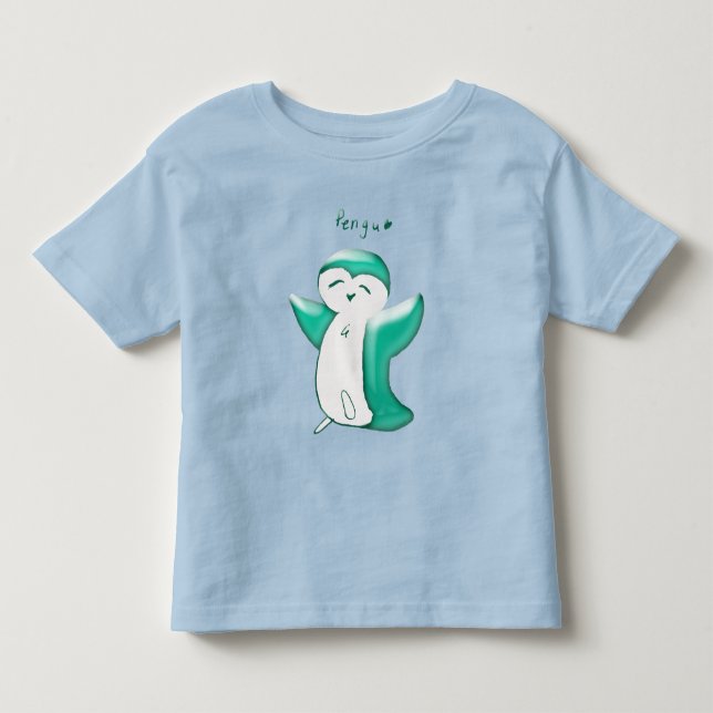 Pengu Happy Penguin(Vert) Tshirt pour tout-petit (Devant)