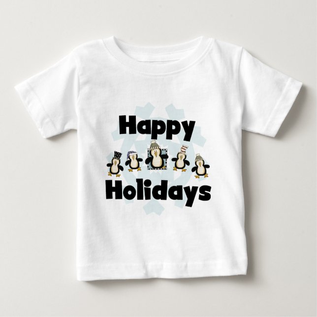 Penguin Happy Holidays Tshirts et cadeaux (Devant)