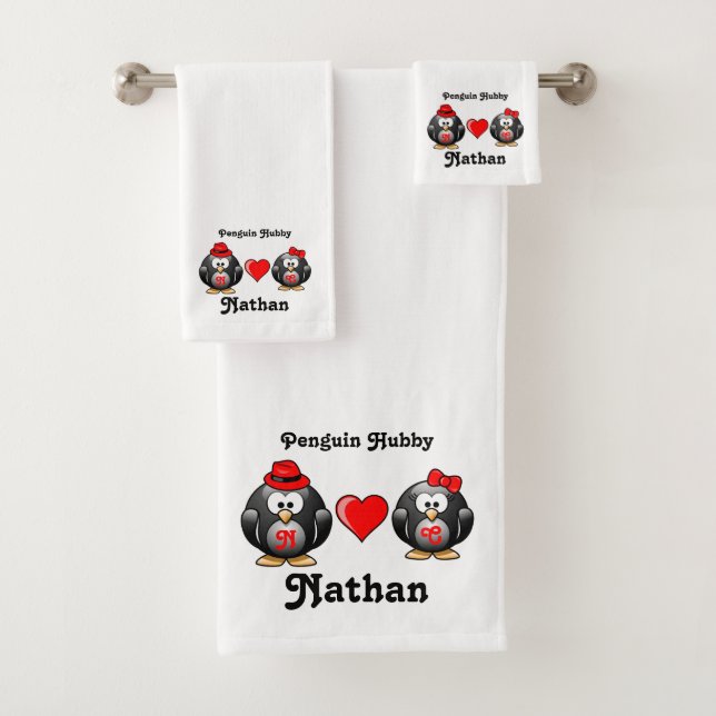 Penguin Hubby Adorable Mate Casquette de coeur rou (En situation)