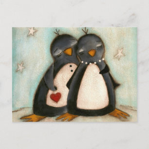 Penguin Love - Carte postale