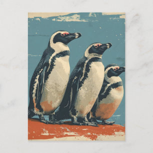 Penguin Paradise : Carte postale Vintage