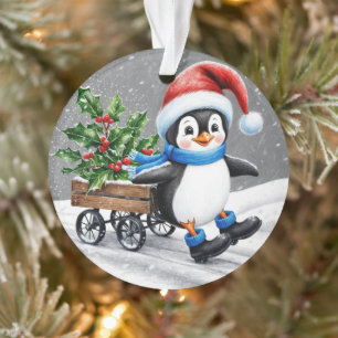 Penguin portant le chapeau de Noël Art