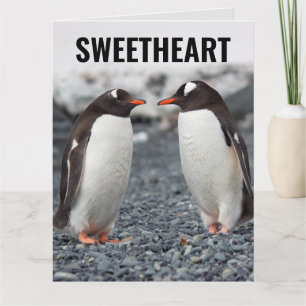 PENGUIN ROMANTIC LOVE drôle de carte de voeux