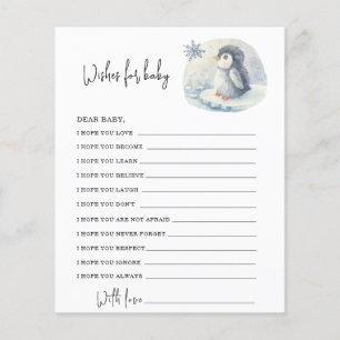 Penguin - voeux pour bébé