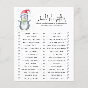 Penguin - Voudrait-elle plutôt - jeu de baby showe