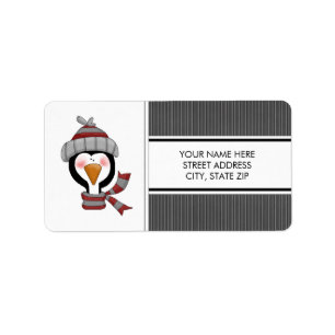 Penguins de Noël Adresse Étiquettes de messagerie