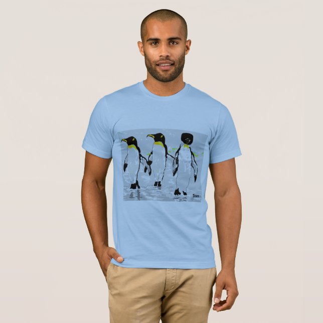 Penguins T-shirt de base pour hommes (Devant entier)