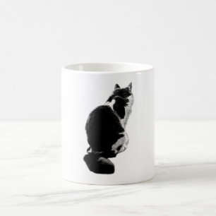 Pénitence Cat Back View Ink Art Mug