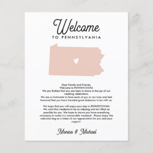 PENNSYLVANIA Bienvenue Lettre & Itinéraire TOUTE C