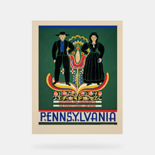 Pennsylvanie, affiche de voyage vintage,