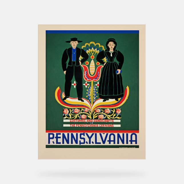 Pennsylvanie, affiche de voyage vintage, (Recto)