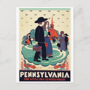 Pennsylvanie carte postale voyage vintage USA