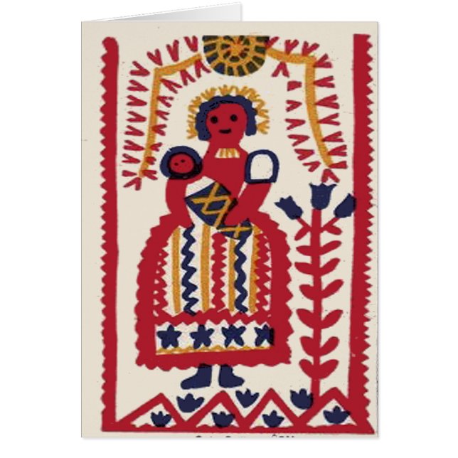 Pennsylvanie Dutch Folk Art Madonna (Devant)