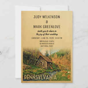 Pennsylvanie Faire-part de mariage Russe Cabine Mi