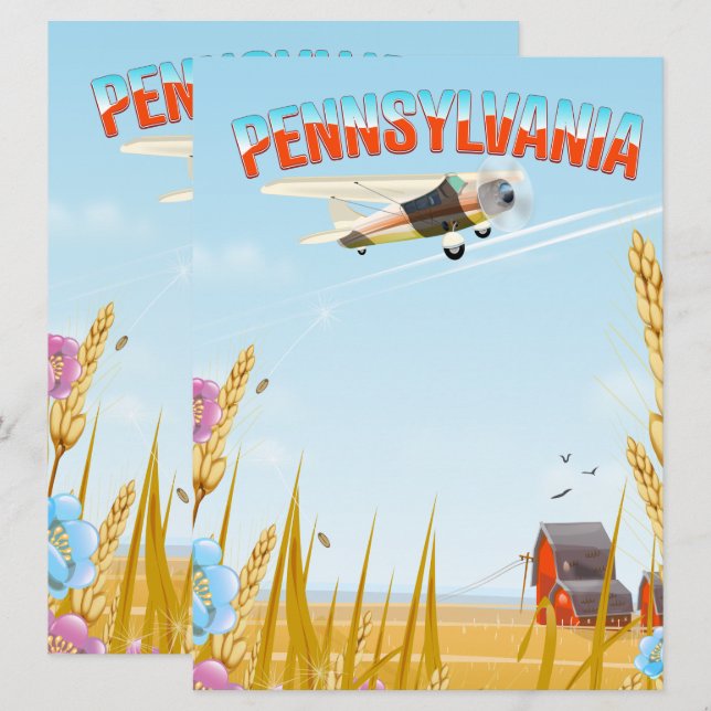 Pennsylvanie poster Voyage rural Magnet (Devant / Derrière)