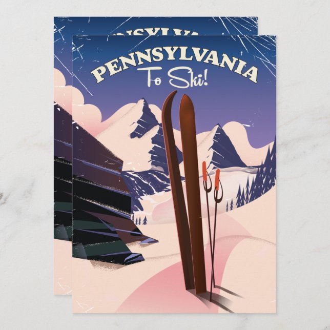 Pennsylvanie Pour Skier (Devant / Derrière)