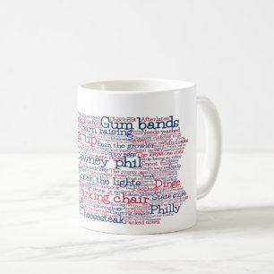 Pennsylvanie USA Slang Word Art Map Coffee Mug