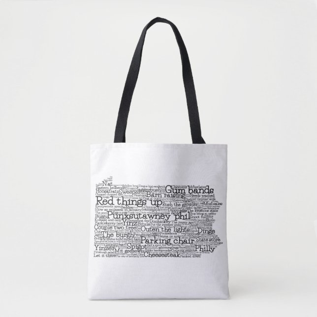 Pennsylvanie USA Slang Word Art Map Sac fourre-tou (Devant)