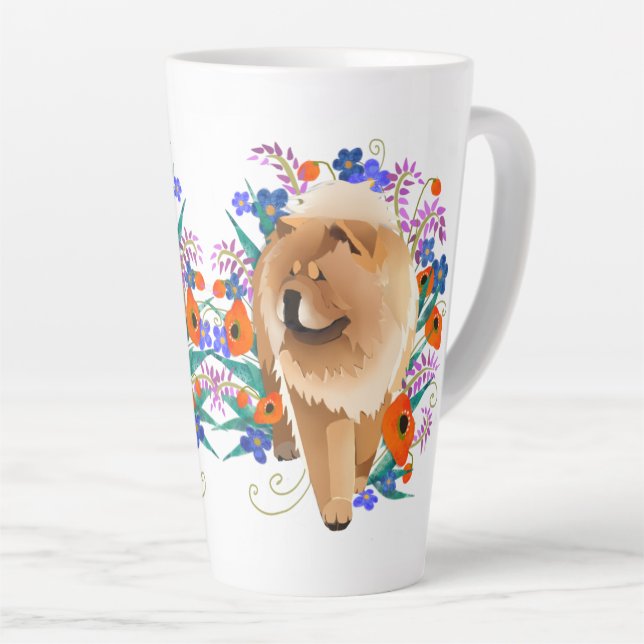 PENNY 4 UR THOUGHTS chow 2 côtés-white - Latte Mug (Angle droit)