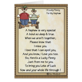 Penny Carte-Neveu-Chanceux de Penny-Colle dessus