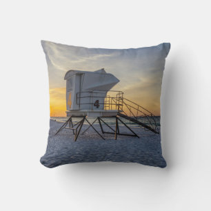 Pensacola Beach Lifeguard Station Sunrise Coussin