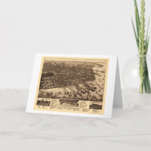 Pensacola, carte panoramique de FL - 1885