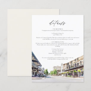 PENSACOLA Downtown Watercolor Florida Carte Détail