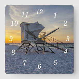 Pensacola Lifeguard Station Sunrise Wall Horloge