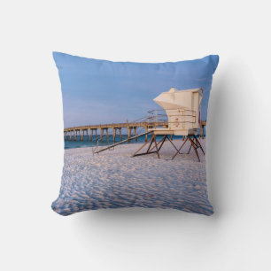 Pensacola Matin Lifeguard Stand And Pier Coussin